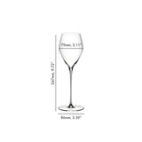 RIEDEL Veloce Champagne Flute Glass Set 2 Pieces 327ml Crystal