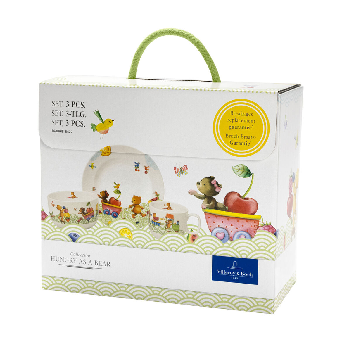 VILLEROY & BOCH Hungry as a Bear Set Bimbo 3 Pezzi Tavola Porcellana