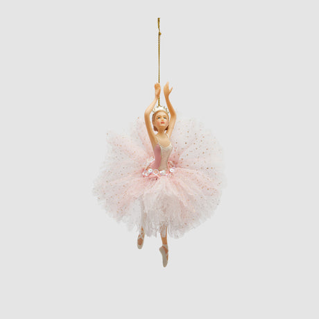 Addobbo ballerina EDG Enzo De Gasperi in resina rosa 18 cm