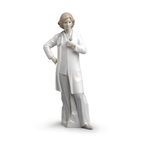 Statuetta Dottoressa Lladrò in porcellana lucida 31x14 cm
