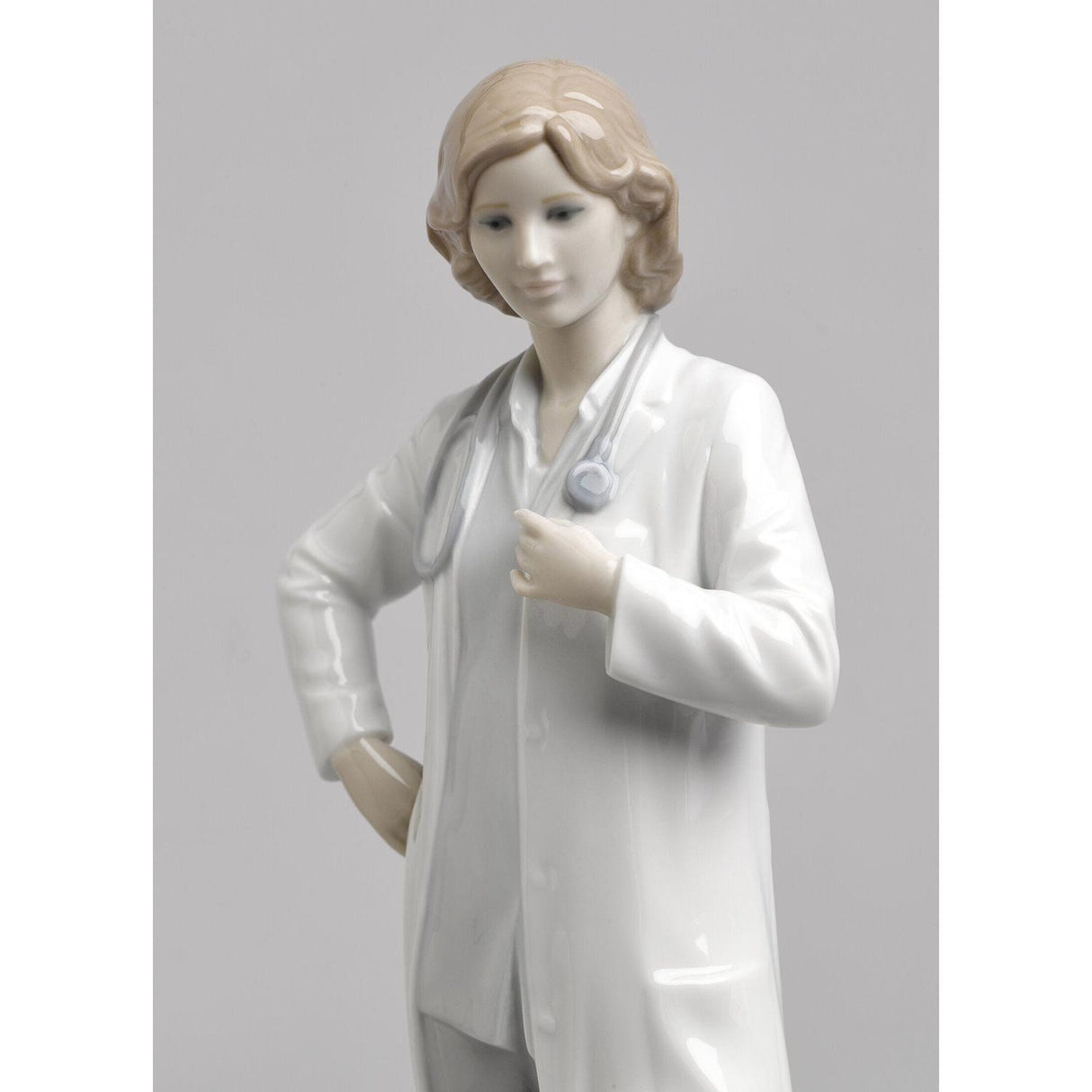 LLADRO' Figure Statue Doctor White Porcelain H31cm