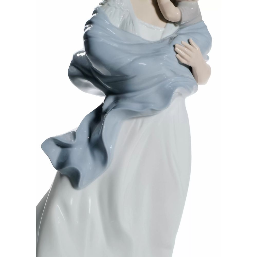 LLADRO' "Tenero abbraccio" Figura Statua Madre Bimbo Porcellana H36cm
