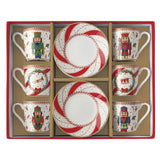 Set 6 tazzine caffè Nutcracker Twist Easy Life in porcellana 100ml