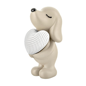 Statuina cagnolino Bongelli Preziosi in resina color nocciola 10 cm