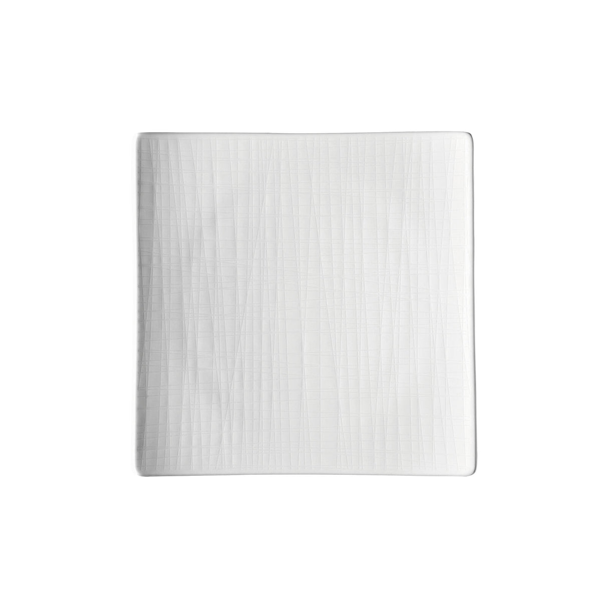 Piatto piano quadrato Rosenthal Mesh Weiss in porcellana bianca 29 cm