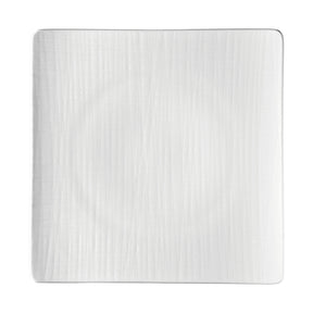 Piatto piano quadrato Rosenthal Mesh Weiss in porcellana bianca 42 cm