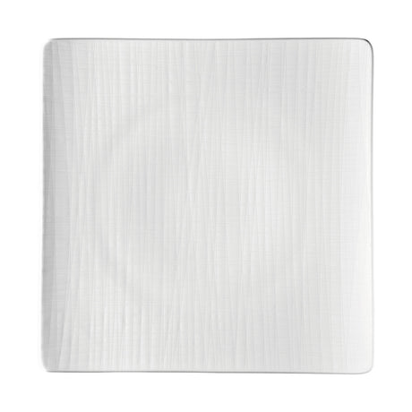Piatto piano quadrato Rosenthal Mesh Weiss in porcellana bianca 42 cm