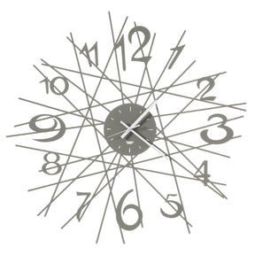Orologio da parete Zig Zag Arti e Mestieri in metallo color fango