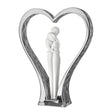 Scultura coppia cuore Bongelli Preziosi in metallo argentato 18 cm