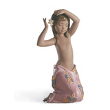 LLADRO' Figurina Bimba Fiore Del Tropico 25x12cm Porcellana