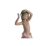 LLADRO' Figurina Bimba Fiore Del Tropico 25x12cm Porcellana