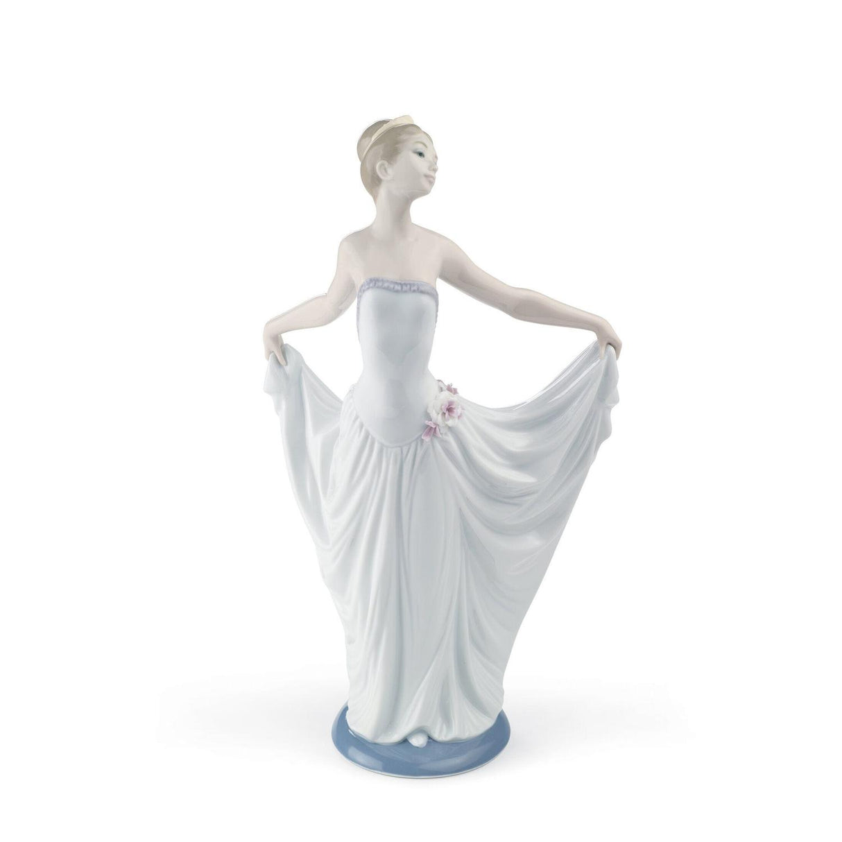 Statuina ballerina che saluta Lladrò in porcellana 30x18 cm