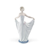 Statuina ballerina che saluta Lladrò in porcellana 30x18 cm