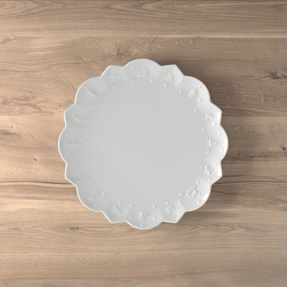 Piatto segnaposto Toy's Delight Villeroy & Boch in porcellana bianca 34cm