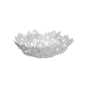 Centrotavola Margherite Arti & Mestieri in metallo bianco piccolo