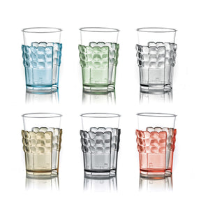 Set 6 reggibicchieri Guzzini in plastica riciclabile altezza 16,5 cm