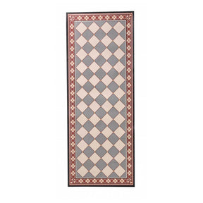 Tappeto Dama Brandani in PVC espanso motivo geometrico 150x58 cm
