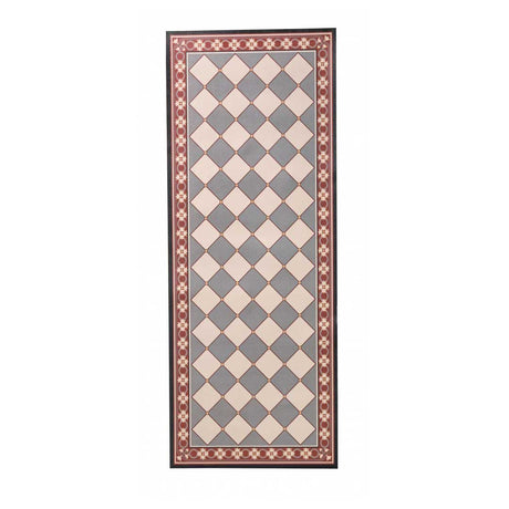 Tappeto Dama Brandani in PVC espanso motivo geometrico 150x58 cm