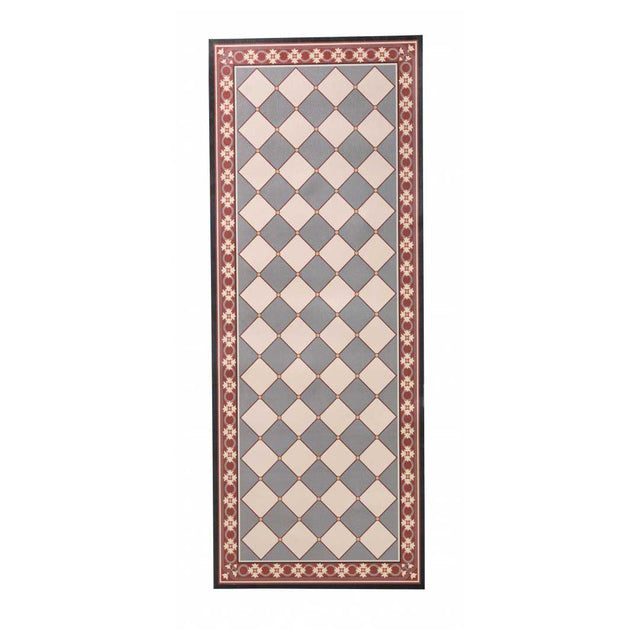 Tappeto Dama Brandani in PVC espanso motivo geometrico 150x58 cm