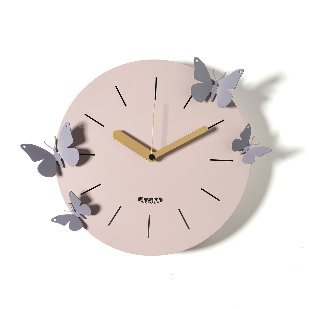 Orologio Battito d'Ali Arti e Mestieri in ferro colore gelso 30x30 cm