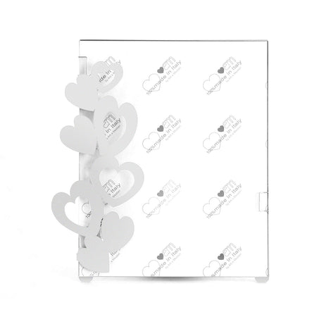 Portafoto Cuori Arti e Mestieri in metallo bianco grande