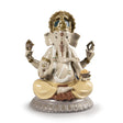 Statuina Lord Ganesha Lladrò in porcellana lucida 24x16 cm