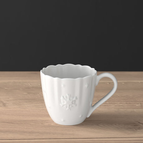 Tazza da tè Toy's Delight Villeroy & Boch in porcellana bianca a rilievo