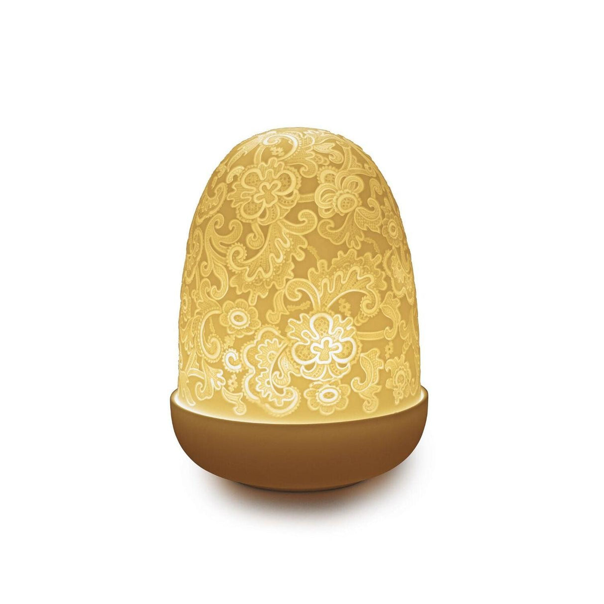 Lampada da tavolo Lace Dome Lladrò in porcellana traslucida 15x11 cm