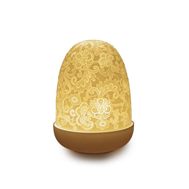 Lampada da tavolo Lace Dome Lladrò in porcellana traslucida 15x11 cm