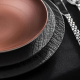 VILLEROY &amp; BOCH Manufacture Rock Set 6 Pieces Pizza Plate 32cm Black