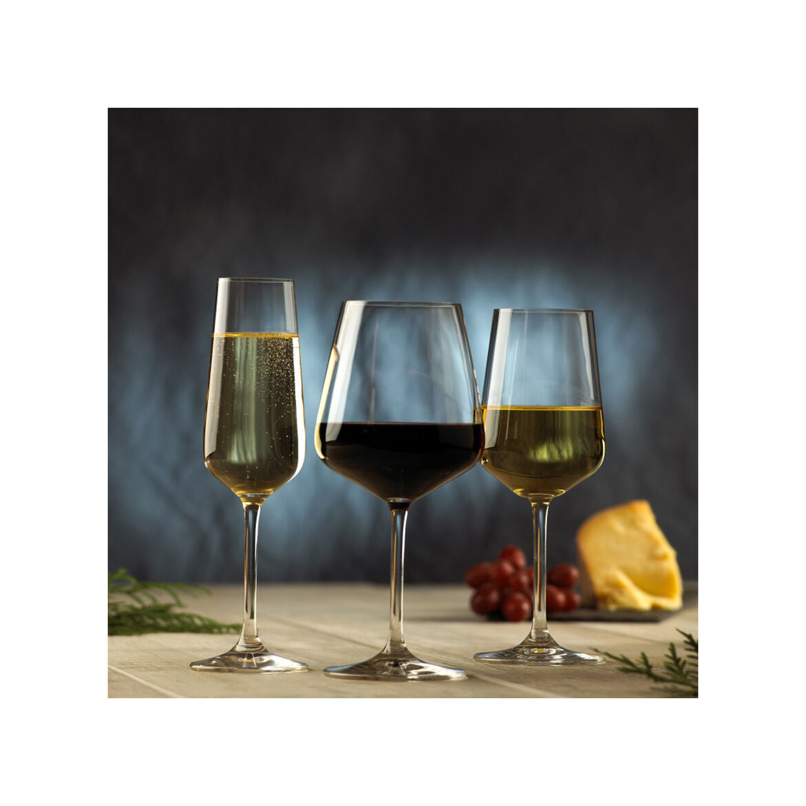 VILLEROY & BOCH Ovid Calici Set 12 Pezzi Rosso Bianco Flute Cristallo