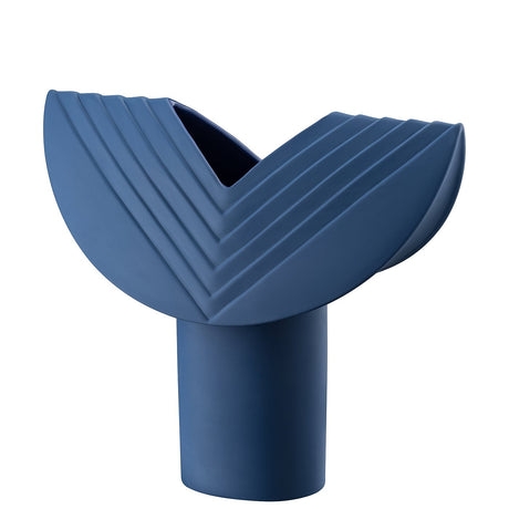 ROSENTHAL - Totem Midnight Vaso 24cm Porcellana Blu Sixty & Twelve
