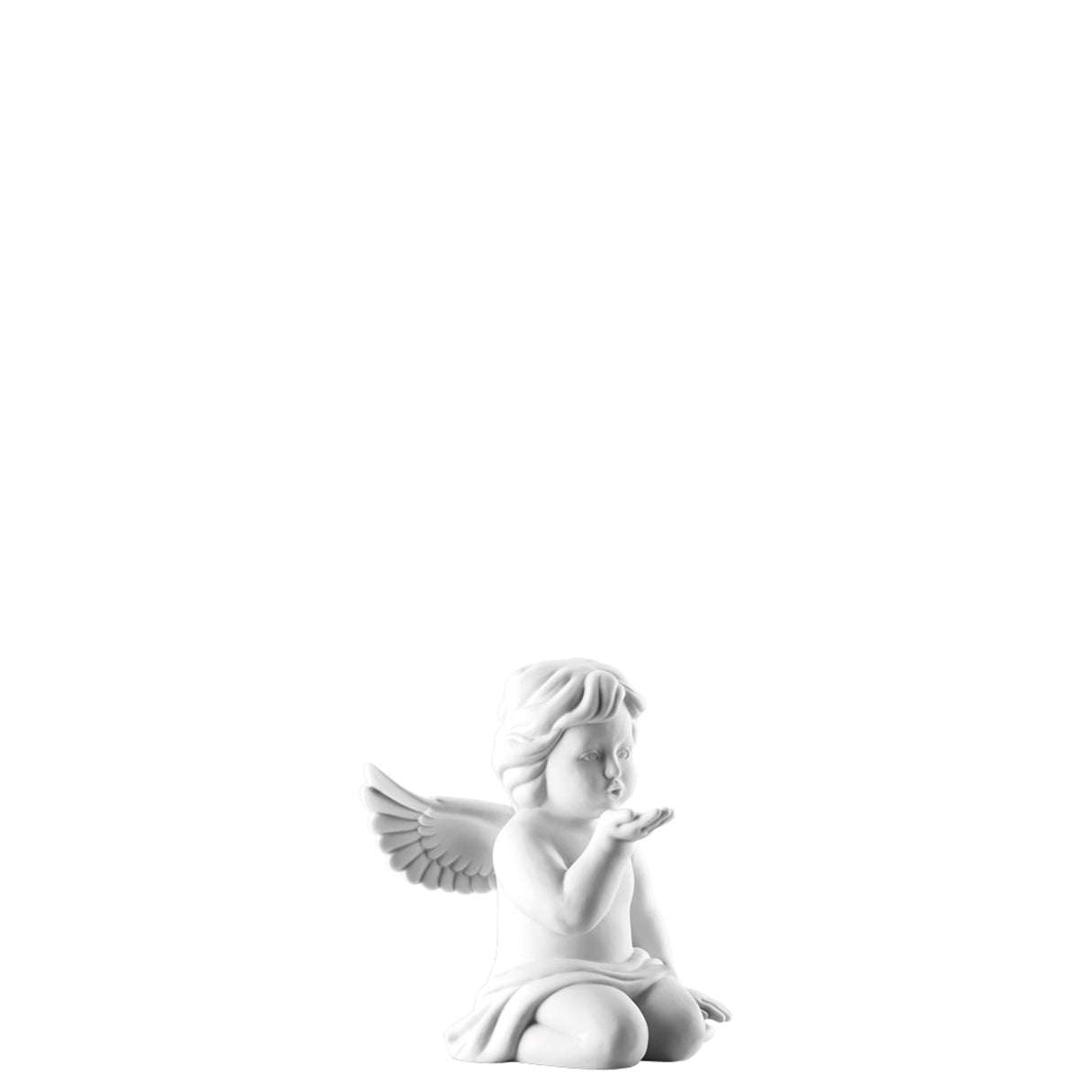 Statuina Angelo Baciamano Rosenthal in porcellana bianca opaca 6,3 cm