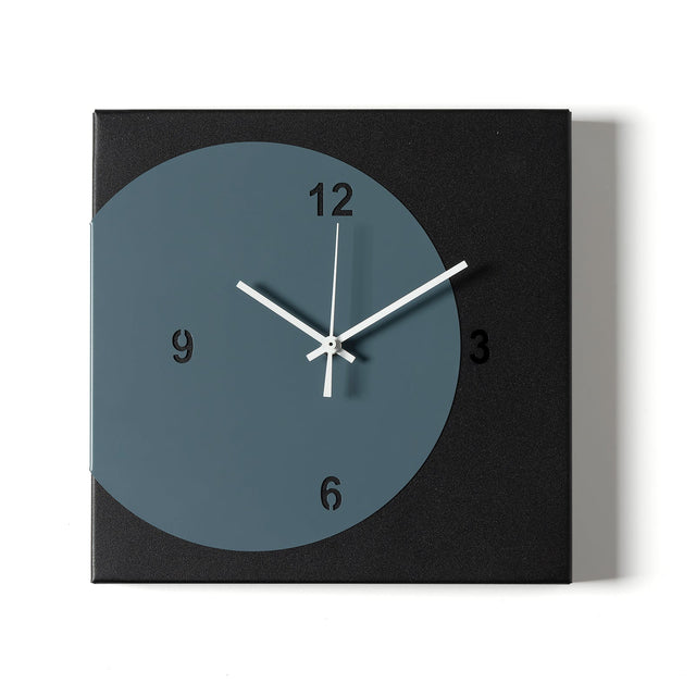 Orologio Ecleo Arti & Mestieri in ferro colore nero petrolio 28x28 cm