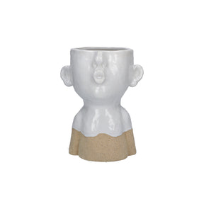 Vaso Cachepot eIoFischio Rituali Domestici in ceramica 16x21 cm