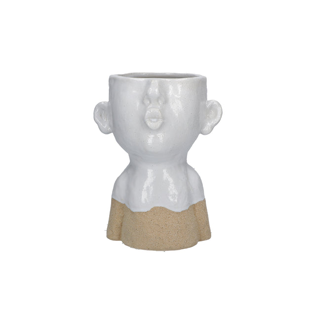 Vaso Cachepot eIoFischio Rituali Domestici in ceramica 16x21 cm