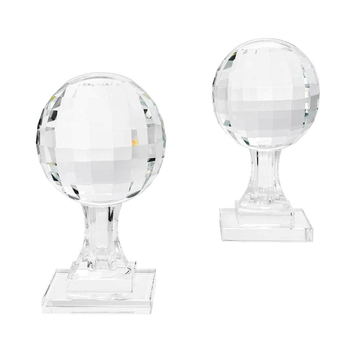 Fermalibri palline da golf Abhika in vetro trasparente set 2 pezzi