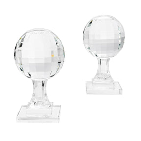 Fermalibri palline da golf Abhika in vetro trasparente set 2 pezzi