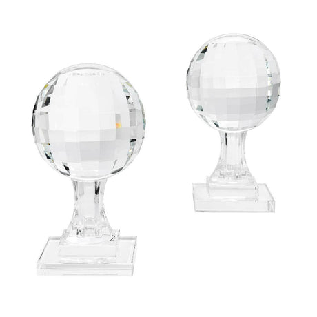 Fermalibri palline da golf Abhika in vetro trasparente set 2 pezzi