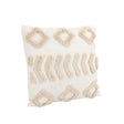 Cuscino Fluffy Bizzotto in cotone con design in rilievo bianco e avorio 45x45