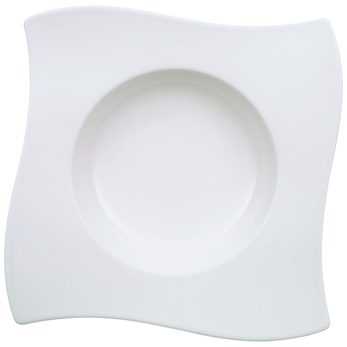 Piatto fondo NewWave Villeroy & Boch in porcellana asimmetrica 24 cm