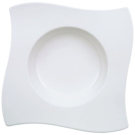 Piatto fondo NewWave Villeroy & Boch in porcellana asimmetrica 24 cm