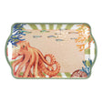 Vassoio con manici Litorale Rose & Tulipani in melamina decoro marino 49x29 cm