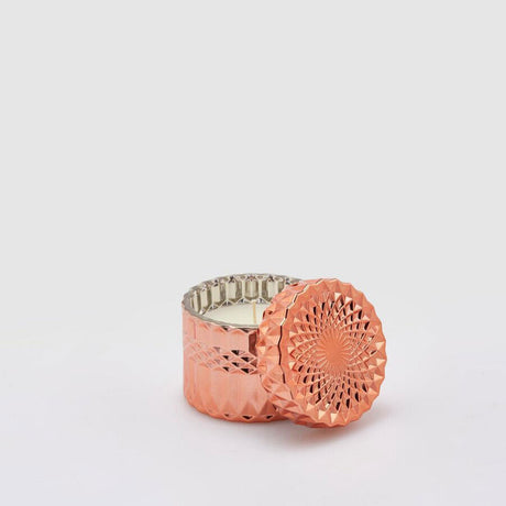 Candela profumata Crystal EDG in vetro rosa 9x8,5 cm