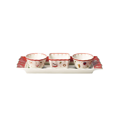 Set dip Toy's Delight Villeroy & Boch in porcellana con motivi natalizi