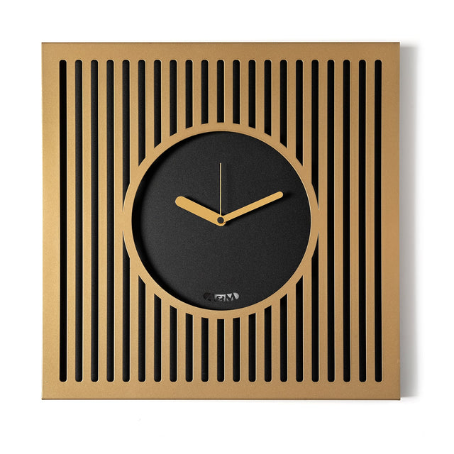 Orologio da parete Tiffany Arti & Mestieri in ferro laccato nero 50x50 cm