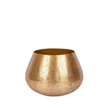 Portavaso Varanasi Bizzotto in alluminio finitura oro spazzolato 42x31 cm