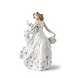 Statuetta Dama Lladrò in porcellana romantica 32x21 cm