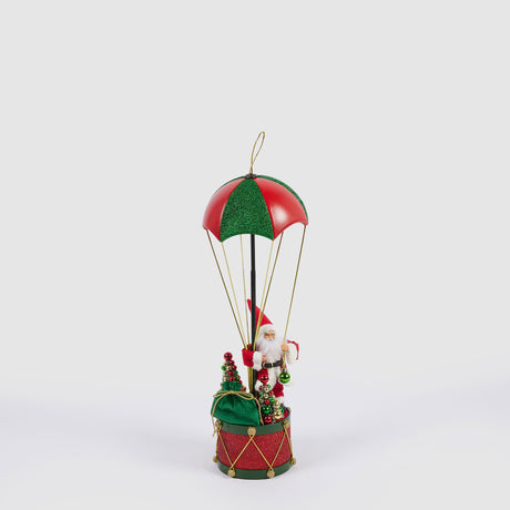 Decorazione Babbo Natale con paracadute EDG in tessuto 60 cm da appendere