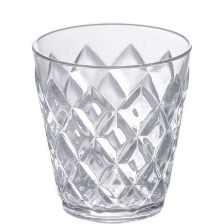 Bicchiere acqua Crystal Koziol in plastica trasparente sfaccettata 250 ml